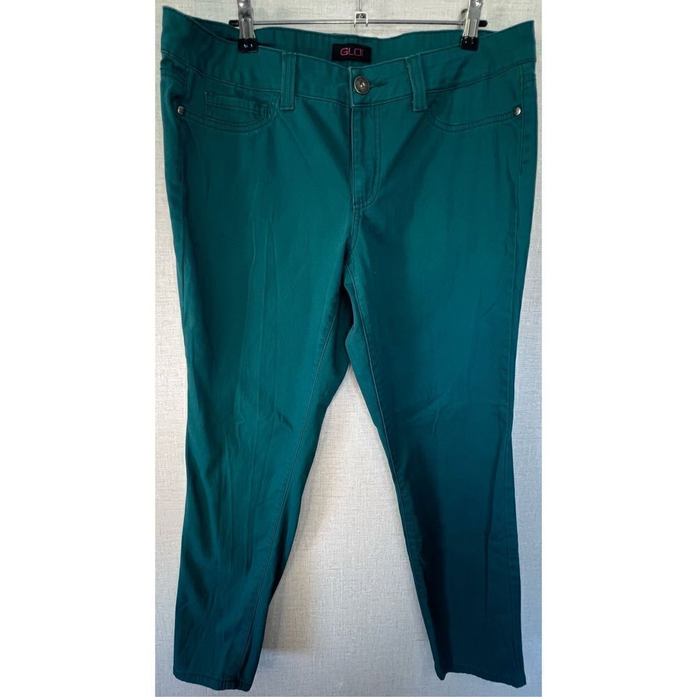 Glo Jeans Bright Teal Fitted Mid-Rise Skinny Stretchy Jeggings